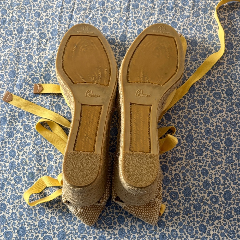 Castaner Yellow Espadrille Wedge Sandals - Picture 4 of 4